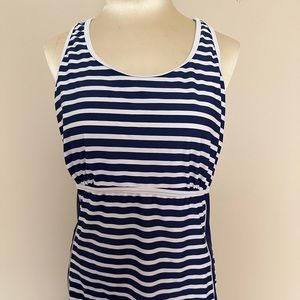 Danskin Navy and White Tankini Size XL